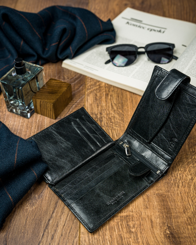 Гаманець чоловічий Pierre Andreus PW-008L-BTU BLACK Гаманець чоловічий Pierre Andreus PW-008L-BTU BLACK
